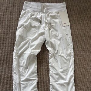 New white lululemon dance studio mid rise pants
